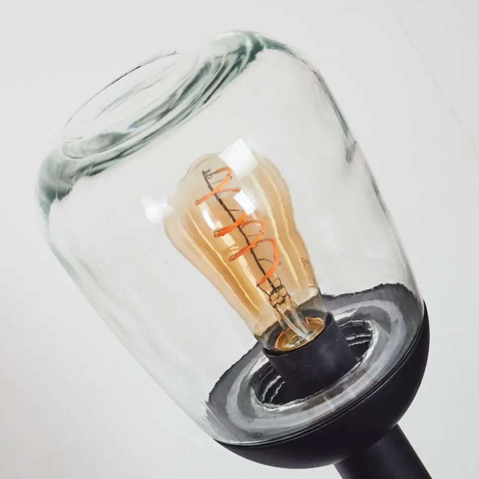 Borne Lumineuse Ystheim Noir, 1 Lumiere