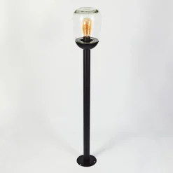 Borne Lumineuse Ystheim Noir, 1 Lumiere