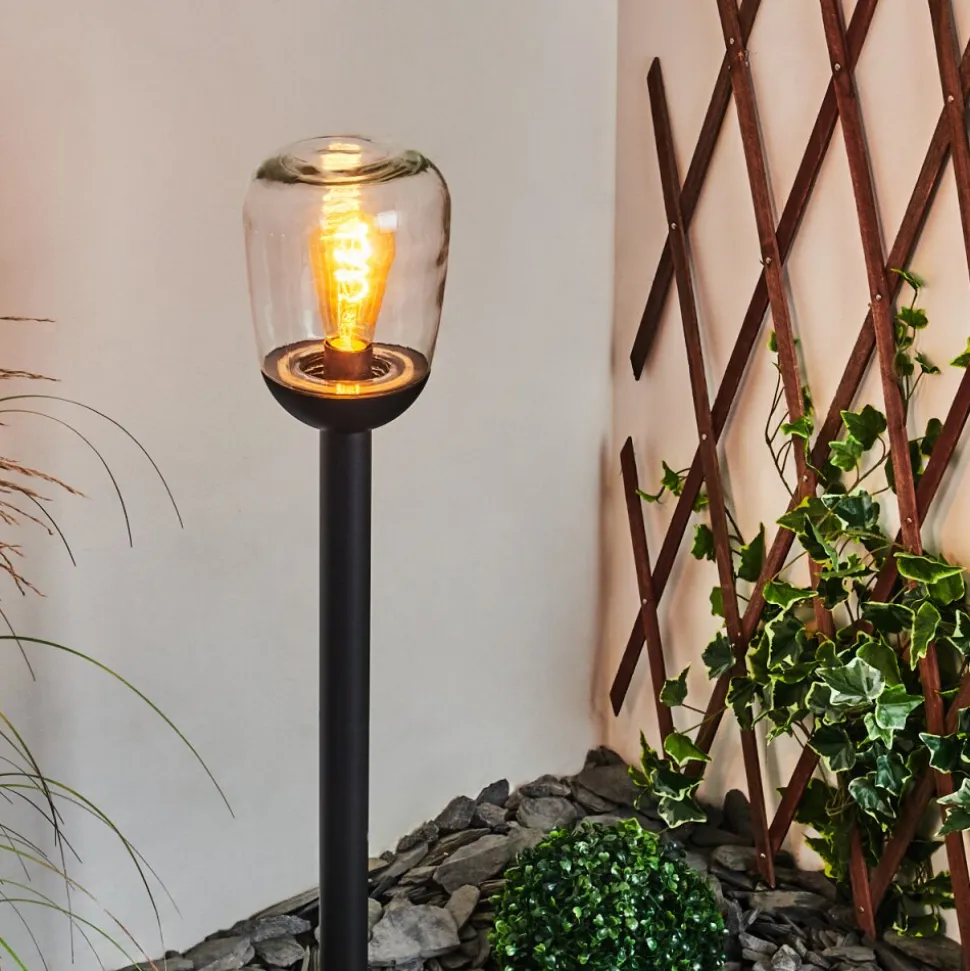 Borne Lumineuse Ystheim Noir, 1 Lumiere