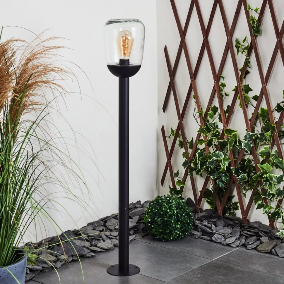 Borne Lumineuse Ystheim Noir, 1 Lumiere