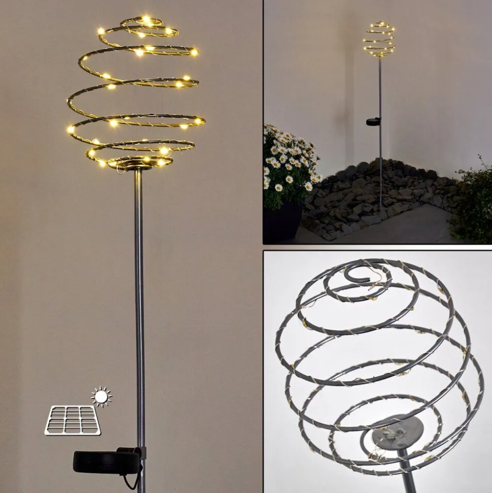 Borne Lumineuse Zermatt Led Argente, 28 Lumieres