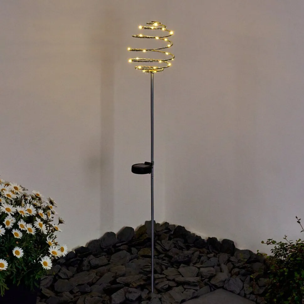 Borne Lumineuse Zermatt Led Argente, 28 Lumieres