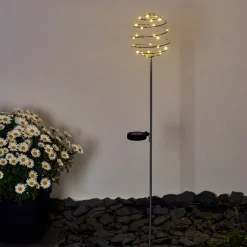 Borne Lumineuse Zermatt Led Argente, 28 Lumieres