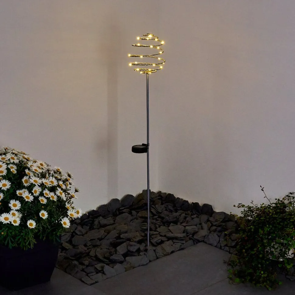 Borne Lumineuse Zermatt Led Argente, 28 Lumieres