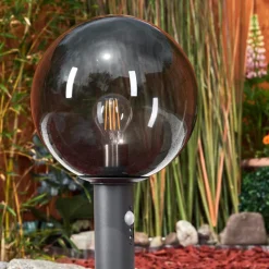 Borne Lumineusebostarenga Anthracite, 1 Lumiere, Detecteur De Mouvement