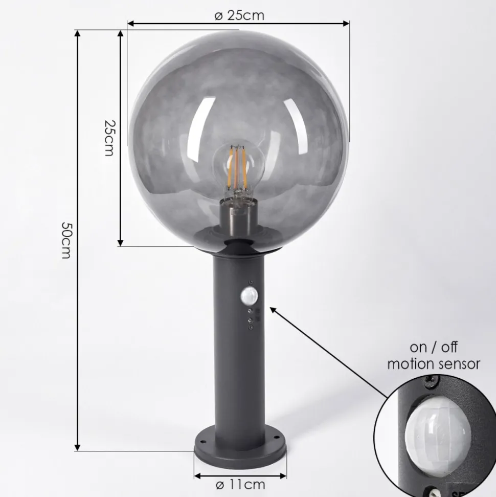 Borne Lumineusebostarenga Anthracite, 1 Lumiere, Detecteur De Mouvement