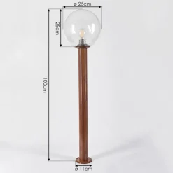 Borne Lumineusebubodefo Brun, Couleur Bois, 1 Lumiere