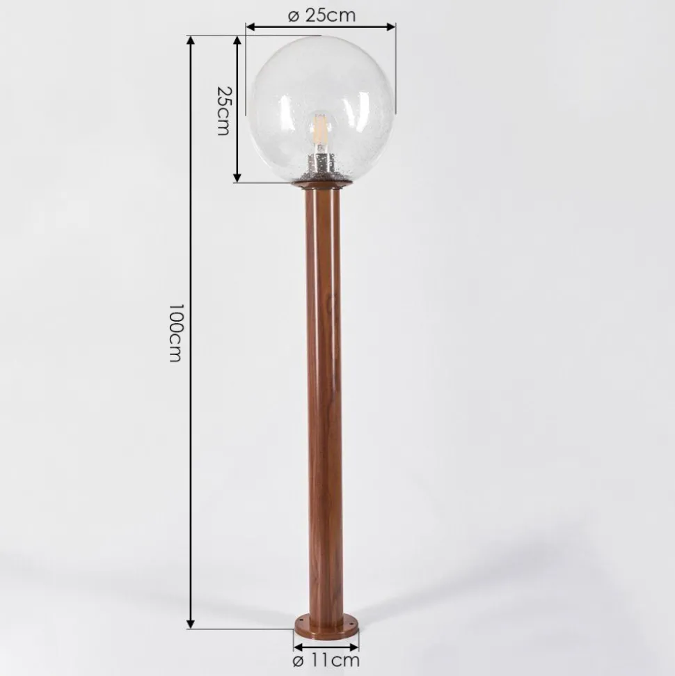 Borne Lumineusebubodefo Brun, Couleur Bois, 1 Lumiere