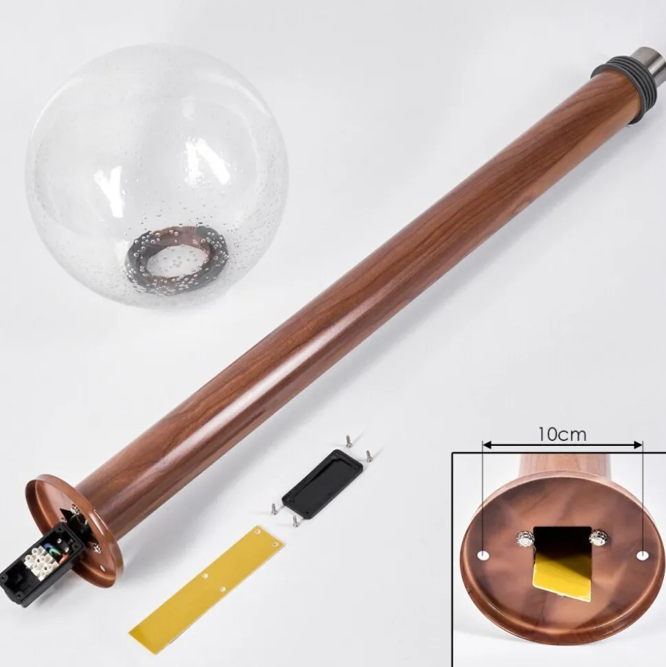Borne Lumineusebubodefo Brun, Couleur Bois, 1 Lumiere