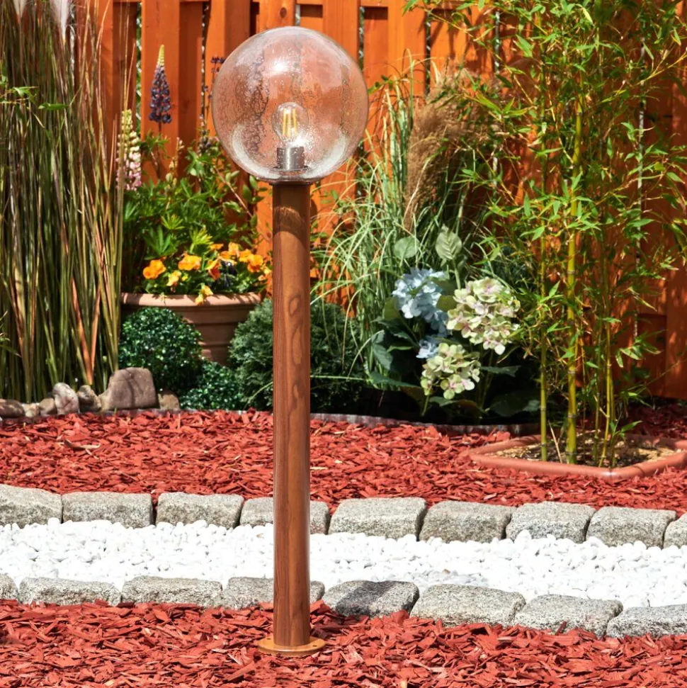 Borne Lumineusebubodefo Brun, Couleur Bois, 1 Lumiere