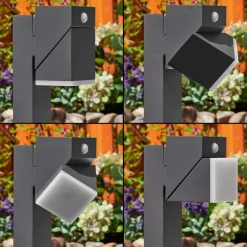 Borne Lumineusetoogong Led Anthracite, 1 Lumiere, Detecteur De Mouvement