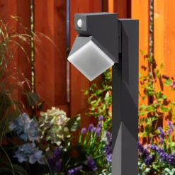 Borne Lumineusetoogong Led Anthracite, 1 Lumiere, Detecteur De Mouvement