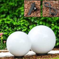 Boule Lumineuse Miau Blanc, 2 Lumieres