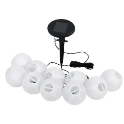 Guirlande Lumineuse Solaire Eglo Ball Led Noir, 10 Lumieres