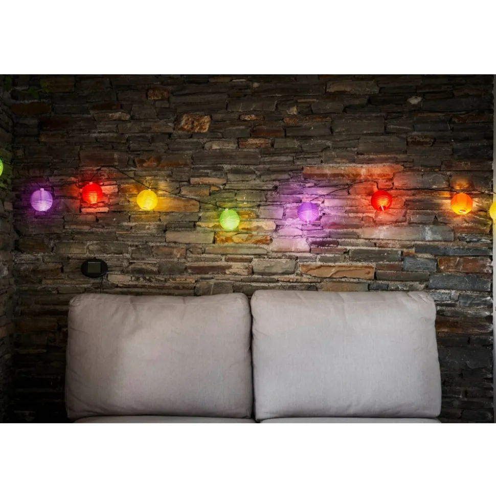 Guirlande Lumineuse Solaire Eglo Dots Led Noir, 10 Lumieres
