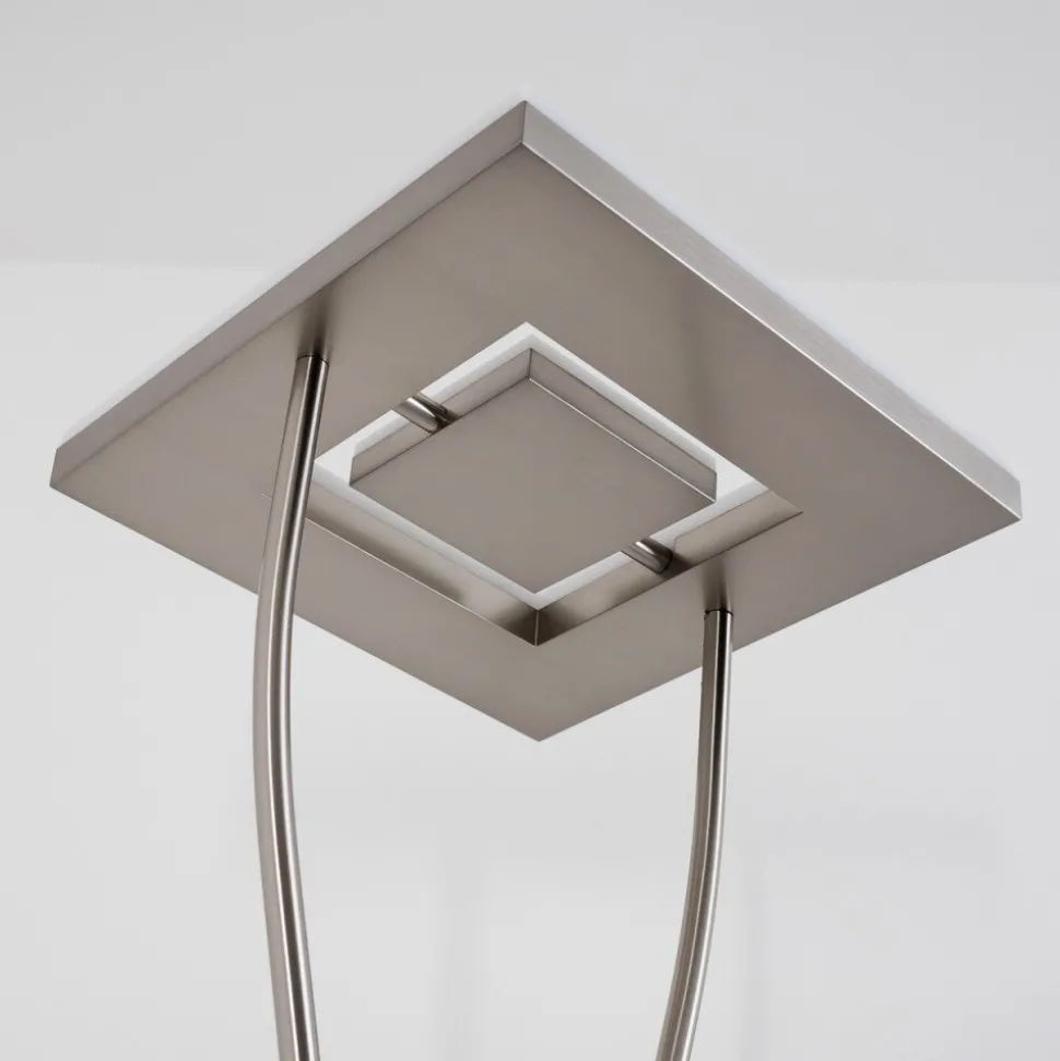 Lampadaire A Vasque Kimba Led Nickel Mat, 3 Lumieres