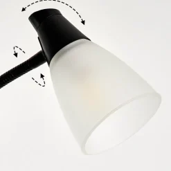 Lampadaire A Vasque Phong Led Noir, 2 Lumieres