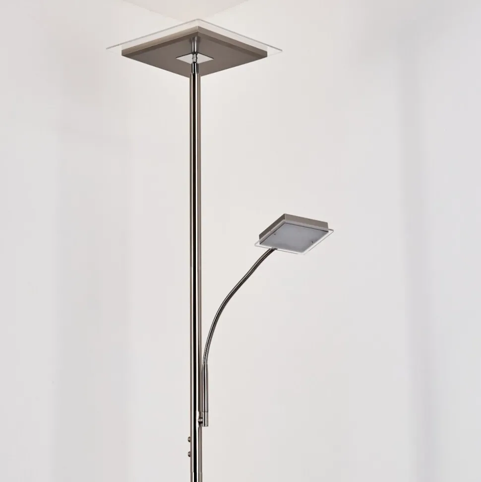 Lampadaire A Vasque Veteli Led Acier Inoxydable, 2 Lumieres