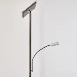Lampadaire A Vasque Veteli Led Acier Inoxydable, 2 Lumieres