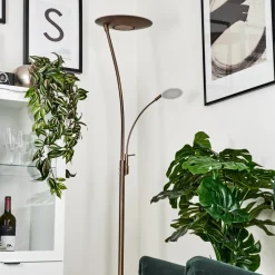 Lampadaire A Vasquegravin Led Vieux Laiton, Blanc, 2 Lumieres