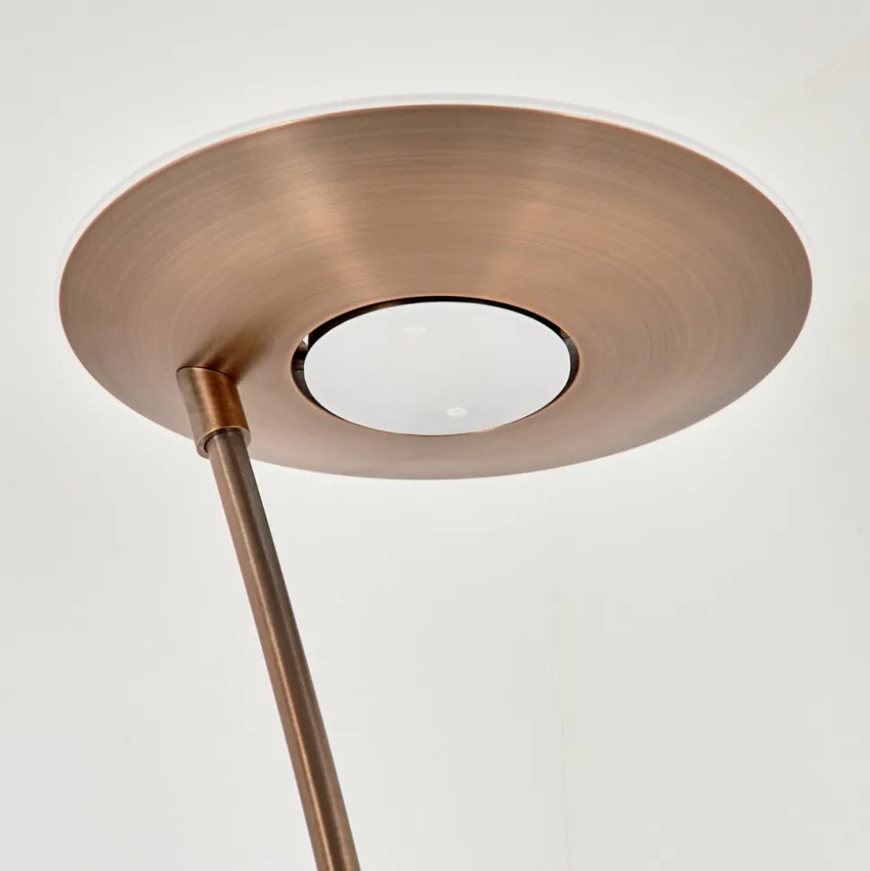 Lampadaire A Vasquegravin Led Vieux Laiton, Blanc, 2 Lumieres