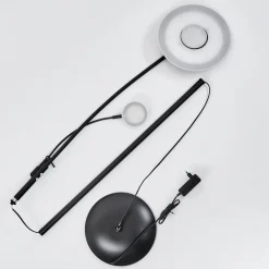 Lampadaire A Vasquegravin Led Noir, 2 Lumieres