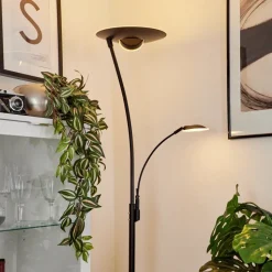 Lampadaire A Vasquegravin Led Noir, 2 Lumieres