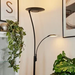 Lampadaire A Vasquegravin Led Noir, 2 Lumieres