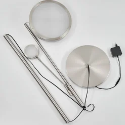 Lampadaire A Vasquehuallilemu Led Nickel Mat, 2 Lumieres