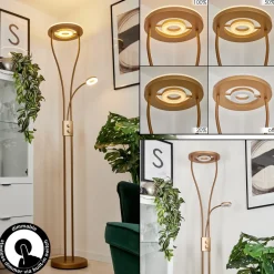 Lampadaire A Vasquekimba Led Or, 3 Lumieres