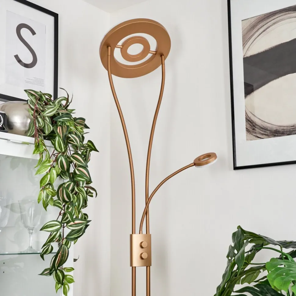 Lampadaire A Vasquekimba Led Or, 3 Lumieres