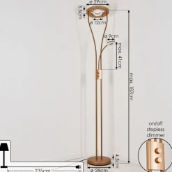 Lampadaire A Vasquekimba Led Or, 3 Lumieres