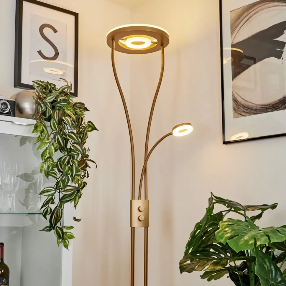 Lampadaire A Vasquekimba Led Or, 3 Lumieres