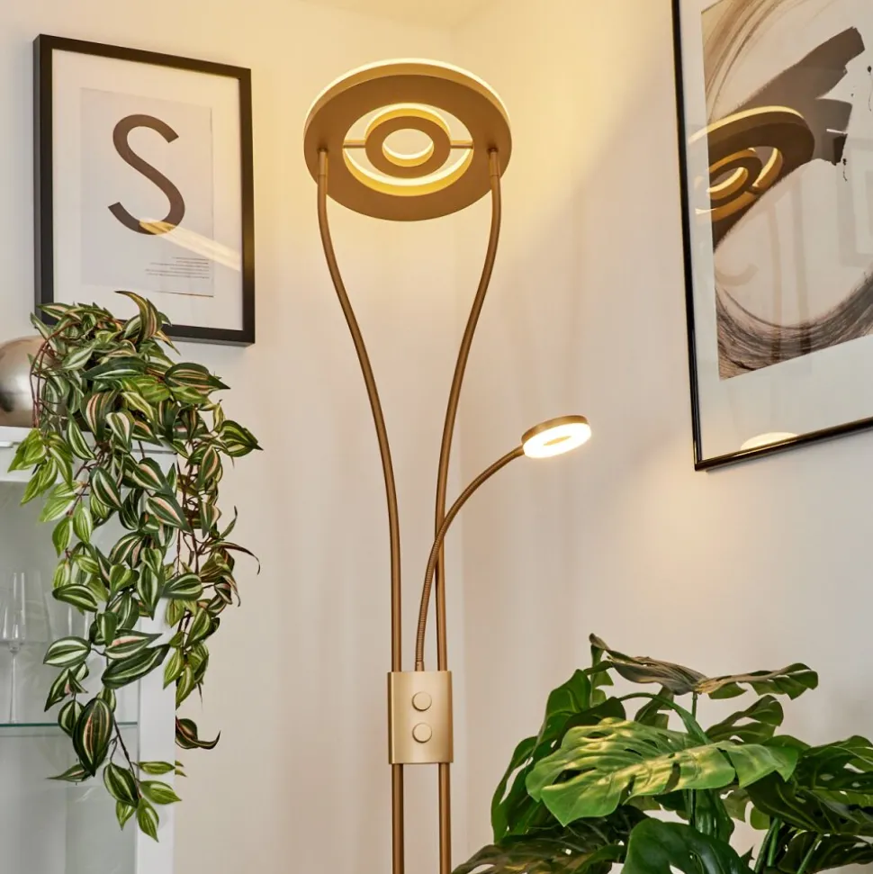 Lampadaire A Vasquekimba Led Or, 3 Lumieres