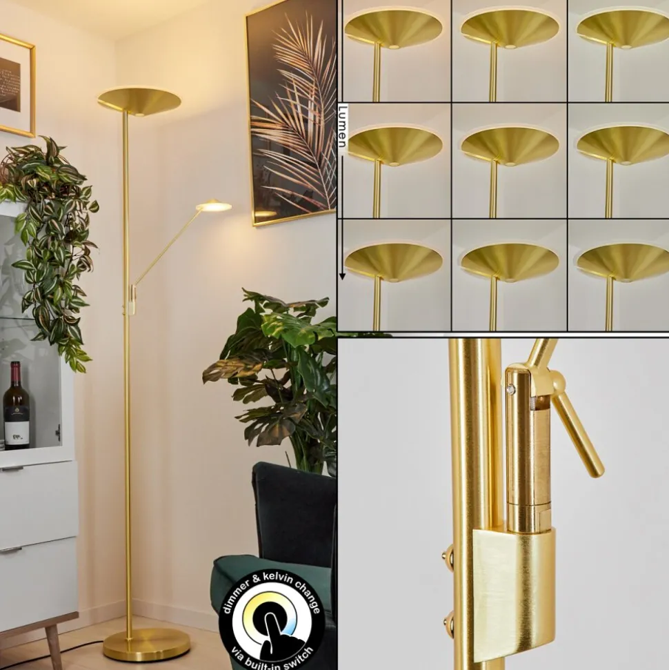 Lampadaire A Vasquemurca Led Laiton, 2 Lumieres