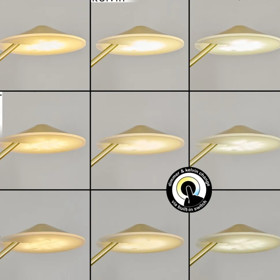 Lampadaire A Vasquemurca Led Laiton, 2 Lumieres