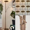 Lampadaire A Vasquemurca Led Vieux Laiton, 2 Lumieres