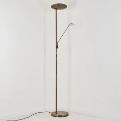Lampadaire A Vasquemurca Led Vieux Laiton, 2 Lumieres