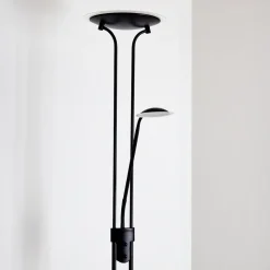 Lampadaire Abiqua Led Noir, 2 Lumieres