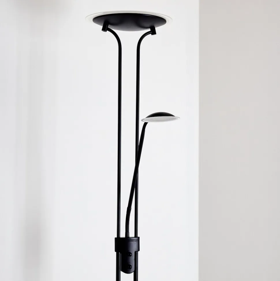 Lampadaire Abiqua Led Noir, 2 Lumieres