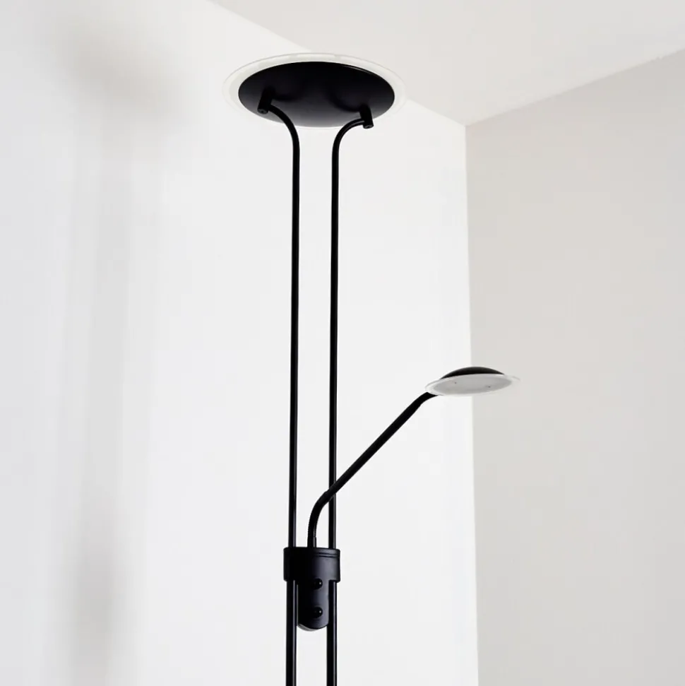 Lampadaire Abiqua Led Noir, 2 Lumieres