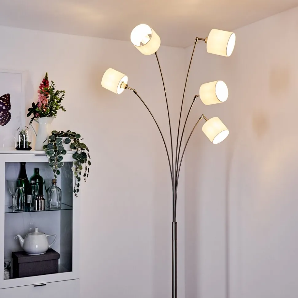 Lampadaire Alsen Nickel Mat, 5 Lumieres