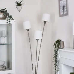 Lampadaire Alsen Nickel Mat, 3 Lumieres