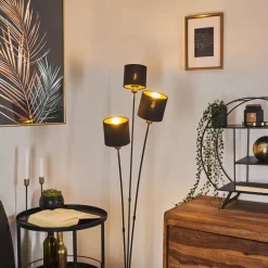 Lampadaire Alsen Noir, 3 Lumieres