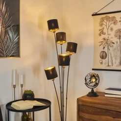 Lampadaire Alsen Noir, 5 Lumieres