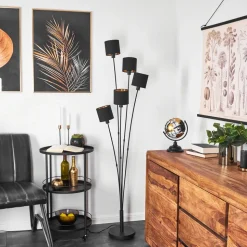 Lampadaire Alsen Noir, 5 Lumieres