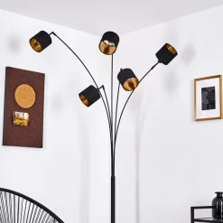 Lampadaire Alsen Noir, 5 Lumieres