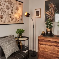 Lampadaire Alsen Noir, 1 Lumiere