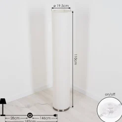 Lampadaire Antillo Nickel Mat, 3 Lumieres