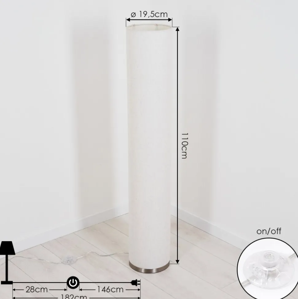 Lampadaire Antillo Nickel Mat, 3 Lumieres